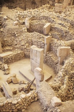 Göbeklitepe, Sanliurfa / Türkiye. Göbekli Tepe, Şanlıurfa, Türkiye 'de bir arkeoloji alanıdır.