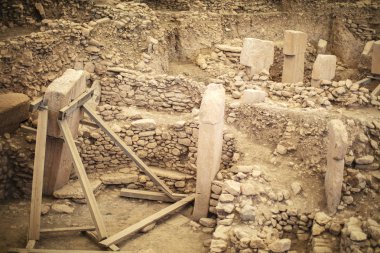Göbeklitepe, Sanliurfa / Türkiye. Göbekli Tepe, Şanlıurfa, Türkiye 'de bir arkeoloji alanıdır.