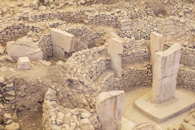 Göbeklitepe, Sanliurfa / Türkiye. Göbekli Tepe, Şanlıurfa, Türkiye 'de bir arkeoloji alanıdır.
