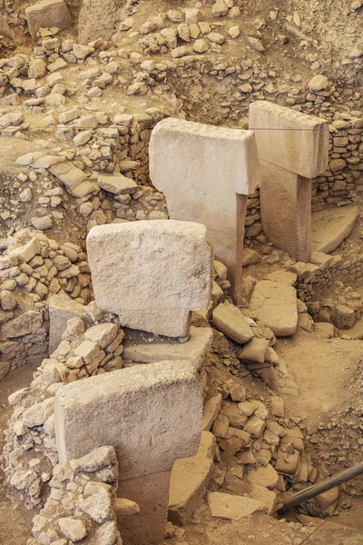 Gobeklitepe Sanliurfa Turquia Gobekli Tepe Sítio Arqueológico Sanliurfa Turquiaa — Fotografia de Stock