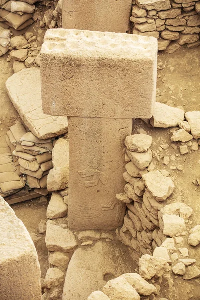 Gobeklitepe Sanliurfa Turquia Gobekli Tepe Sítio Arqueológico Sanliurfa Turquiaa — Fotografia de Stock