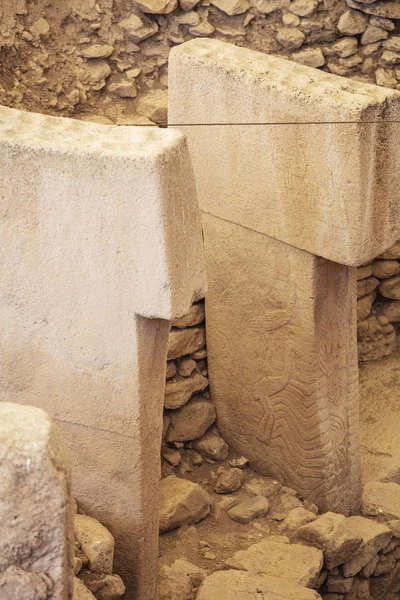 Gobeklitepe Sanliurfa Turquia Gobekli Tepe Sítio Arqueológico Sanliurfa Turquiaa — Fotografia de Stock