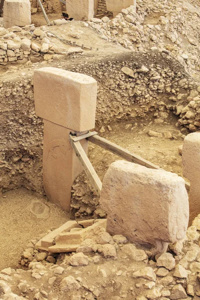 Gobeklitepe Sanliurfa Turcja Gobekli Tepe Jest Stanowiskiem Archeologicznym Sanliurfie Turkeya — Zdjęcie stockowe