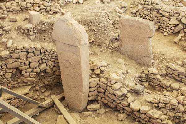 Gobeklitepe Sanliurfa Turkije Gobekli Tepe Een Archeologische Vindplaats Sanliurfa Turkije — Stockfoto