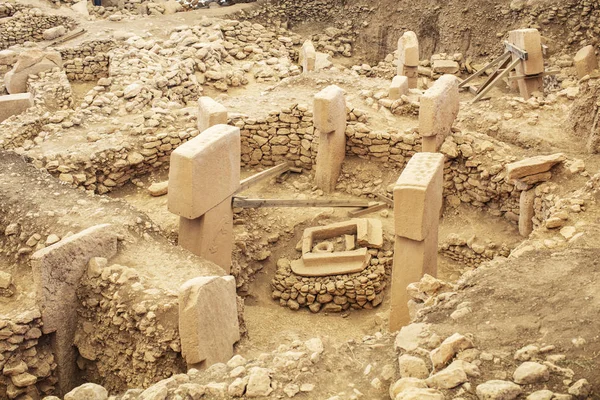 Gobeklitepe Sanliurfa Turkey Gobekli Tepe是Turkeya Sanliurfa的一个考古遗址 — 图库照片