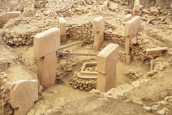 Göbeklitepe Sanliurfa Türkiye Göbekli Tepe Şanlıurfa Türkiye Bir Arkeoloji Alanıdır — Stok fotoğraf