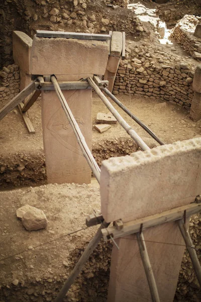 Gobeklitepe Sanliurfa Turquia Gobekli Tepe Sítio Arqueológico Sanliurfa Turquiaa — Fotografia de Stock