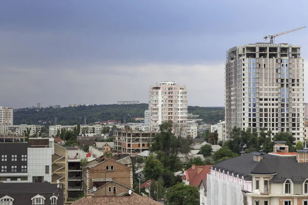 Hermosa Vista Distrito Central Chisinau Esta Imagen Encuentra Distrito Colina — Foto de Stock