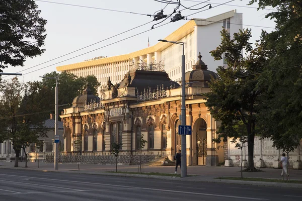 Utca Város Gyönyörű Reggel Stefan Cel Mare Avenue Közelében Ház — Stock Fotó