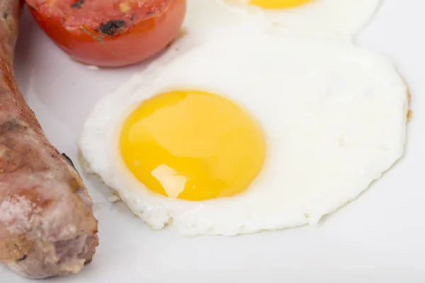 带鸡蛋的英式早餐的碎片 — 图库照片