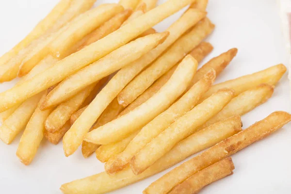 Parte Del Desayuno Con Francés Frito Está Aislado Fondo Blanco — Foto de Stock