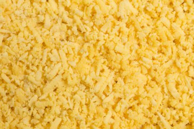 Rendelenmiş sarısı yumurta kökenli. Yakın çekim.