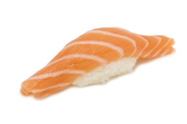 Nigiri Sushi beyaz bir arka plan izole.