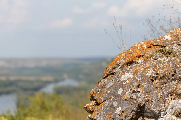 Beautiful Scenery River Dniester Beautiful Place Located Border Moldova Ukraine — Stock Photo, Image