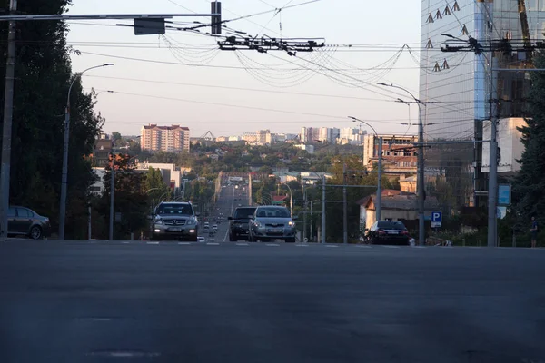 Vue Rue Mihai Viteazul Côté Rue Alexei Sciusev Chisinau République — Photo