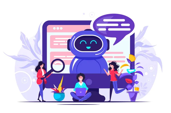 Chatbot marketing futur — Image vectorielle