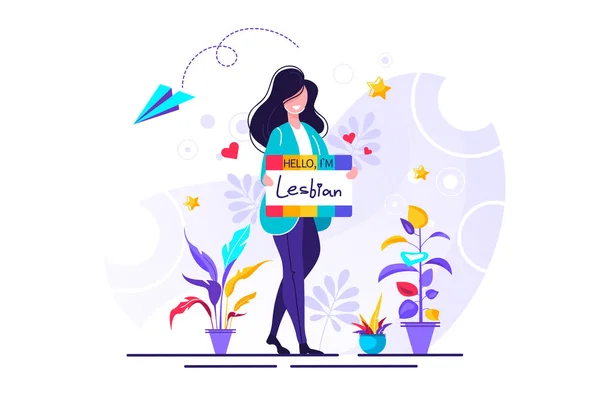 Hello I 'm Lesbian — стоковый вектор