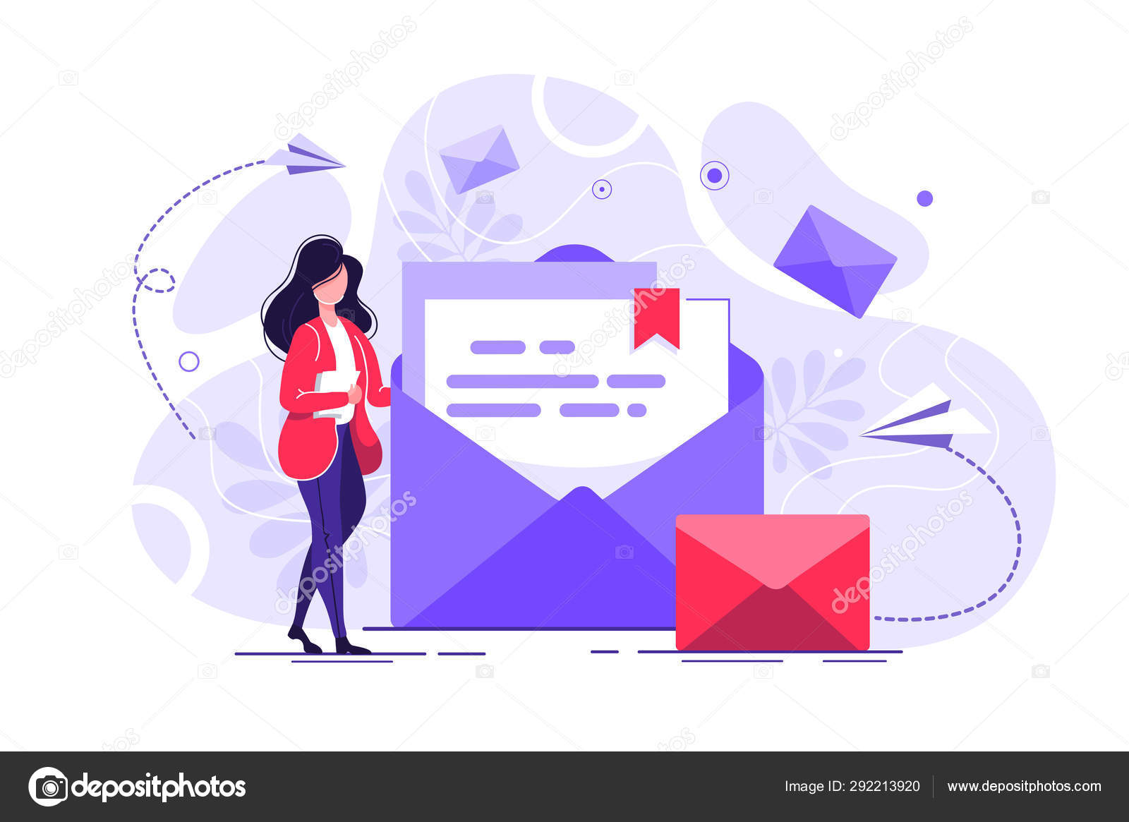 Woman hold mail Stock Vector Image by ©annanefer661@ #292213920