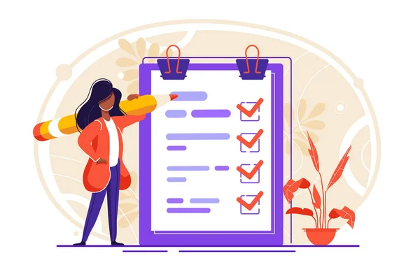 pano kağıdındaki kontrol listesi. 