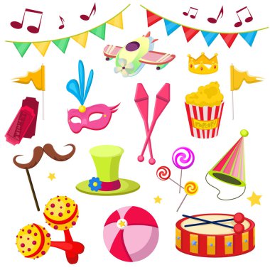 Sirk için eğlence parkları ayarlayın 