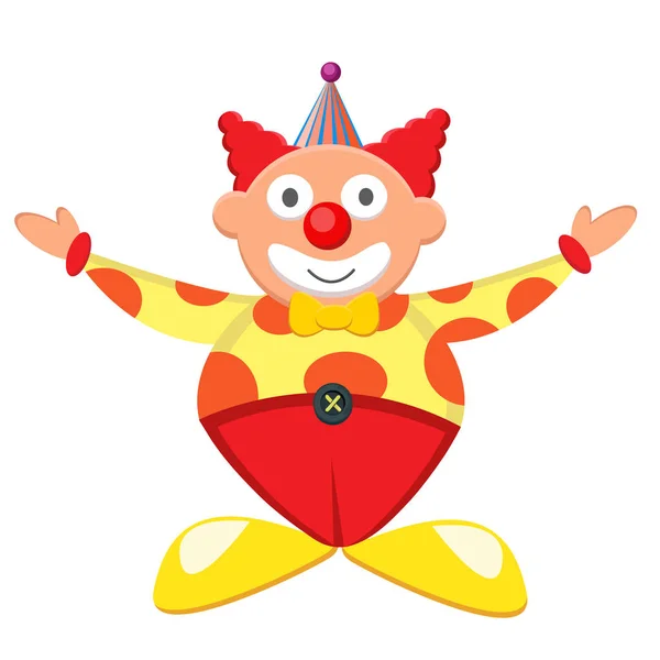 Mignon, drôle sourires épais clown — Image vectorielle