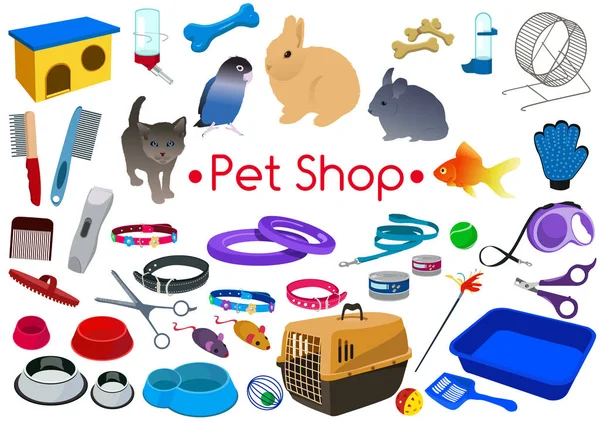 Vackra Pet Shop set — Stock vektor