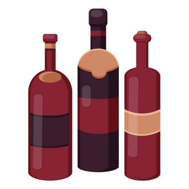 Cam şişe şarap ile