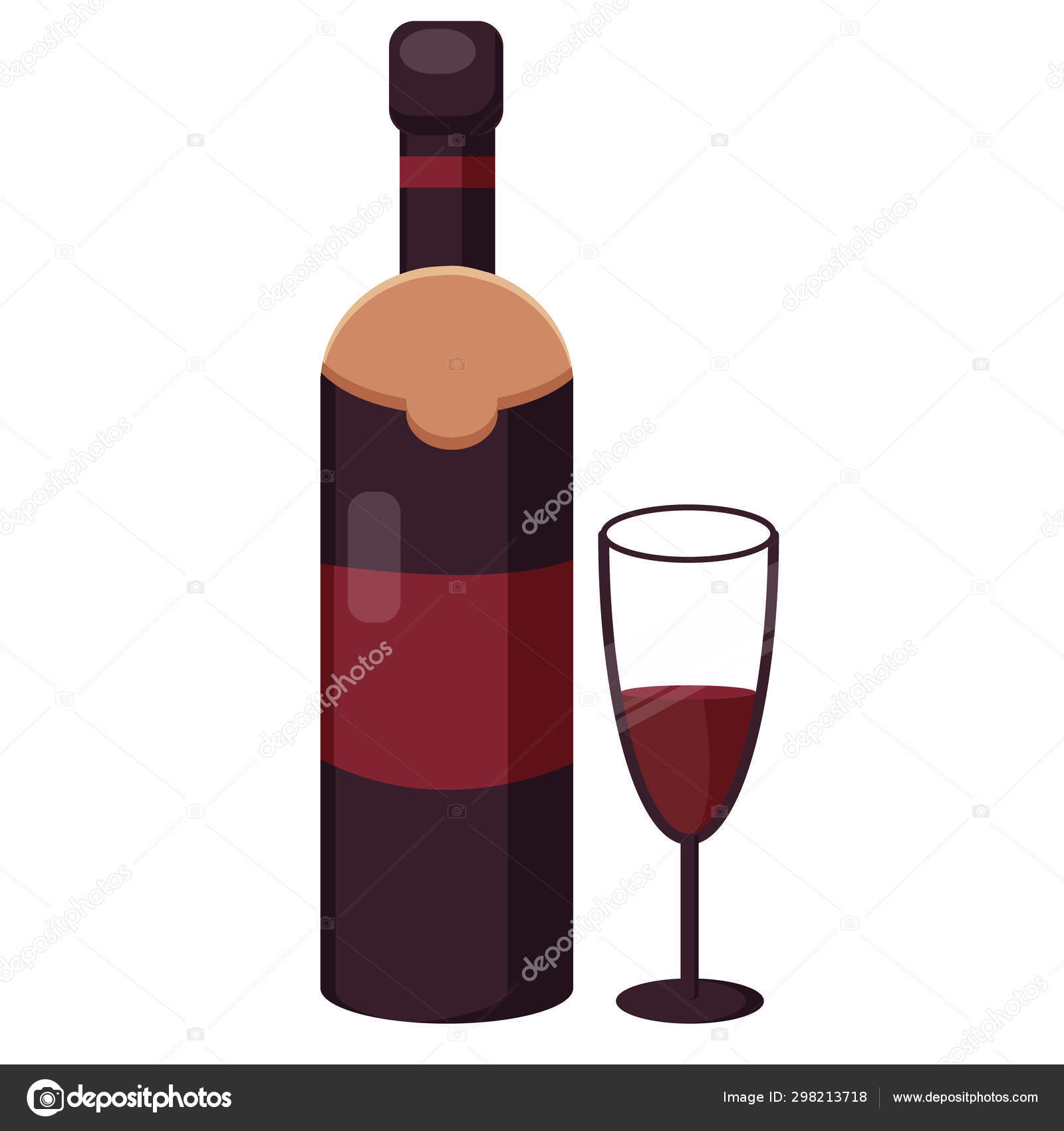Glass Bottles With Wine Stock Vector C Annanefer661 Gmail Com