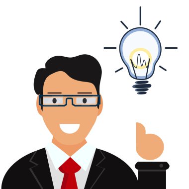 Işadamı. Genç çocuk. 