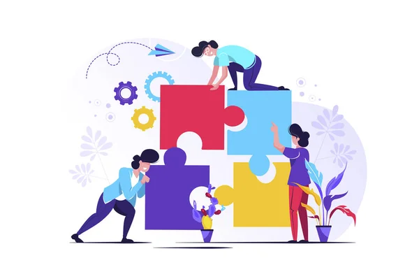 İş konsepti. Takım metaforu