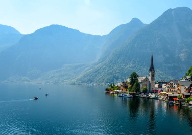 Hallstatt görünümünde. Avusturya