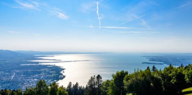 Pfander (Pfaender) bodensee üzerinde Panorama görünümü. Bregenz, Avusturya