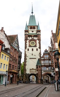 Freiburg im Breisgau Martinstor kapısı, Baden-wurttemberg, Germ