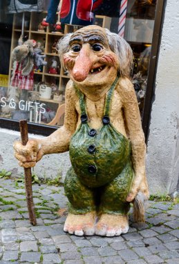 Troll (Gnom) Hediyelik eşya dükkanı ile Stavanger, Norveç