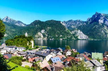 Traunkirchen, Maria Kronung kilisesi. Salzkammergut, Avusturya
