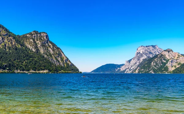 Ebensee üzerinde Traunsee, Traun Gölü, Salzkammergut, Avusturya.  