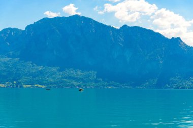 Attersee gölü im Salzkammergut, Alpler Dağları Yukarı Avusturya