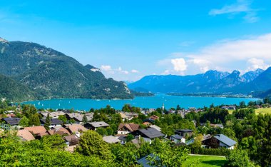 St Gilgen'de Wolfgangsee gölü. Salzkammergut, Salzburg, Austr