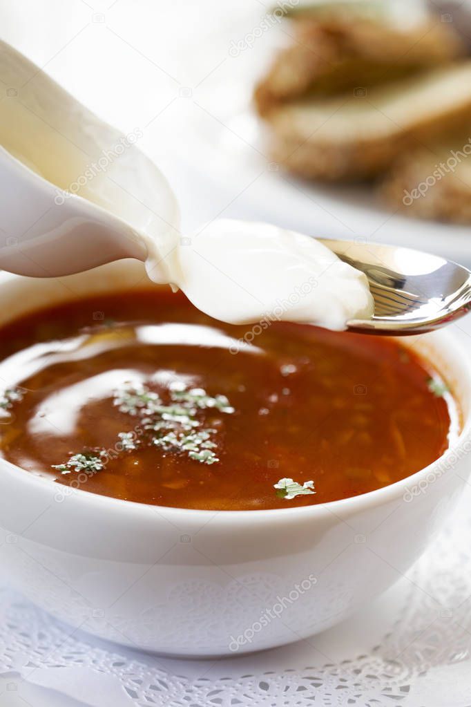Ukrainian traditional soup - borsh