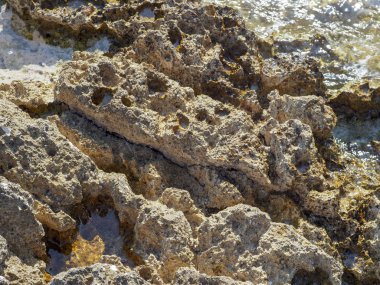 Deniz kıyısında taş dokusu