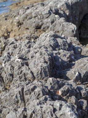 Deniz kıyısında taş dokusu