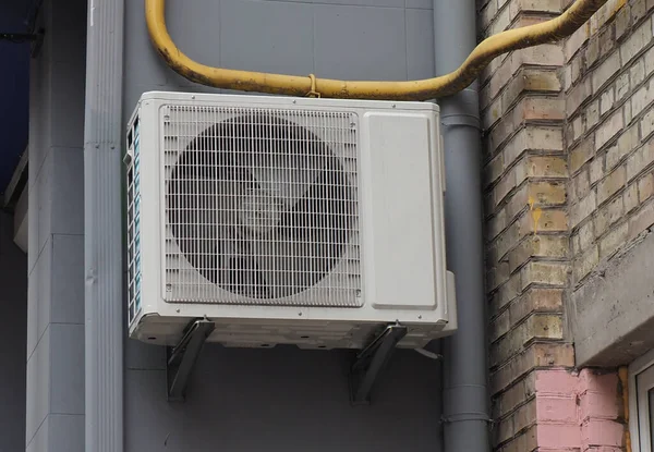 Oude Buitenairco Gevel Van Het Huis — Stockfoto