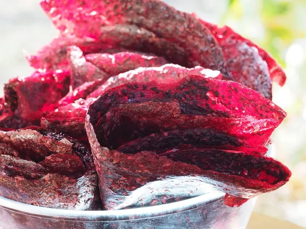 Feuilles Pastille Mûres Dans Bocal Verre — Photo