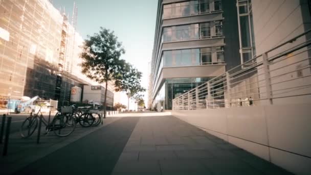 Hamburg Tyskland Juni 2018 Promenad Längs Gata Centrala Hamburg Steadicam — Stockvideo