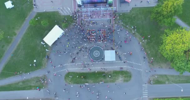 Persone Che Festeggiano Ballano Festival Musicale Amazing Green Park — Video Stock