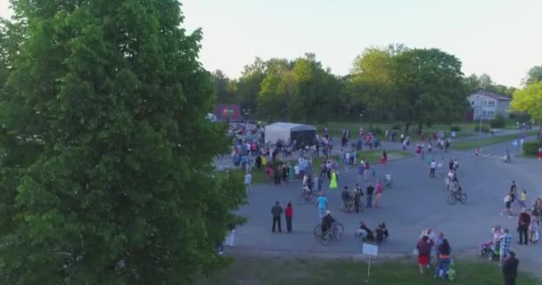 Oameni Petrecând Dansând Festival Muzică Amazing Green Park — Videoclip de stoc