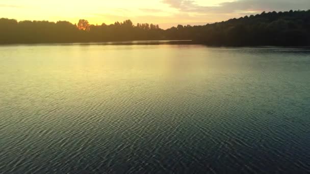 Widok Lotu Ptaka Niesamowity Zachód Słońca Nad Park Niemczech — Wideo stockowe