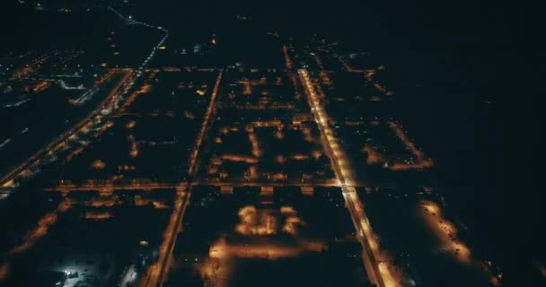 Eine Erstaunliche Luftaufnahme Der Stadt Kohtla Jarve Bei Nacht Estland — Stockvideo