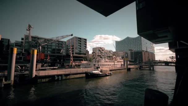 Hamburg Germany June 2018 Walk Street Central Area Hamburg Steadicam — Stock Video