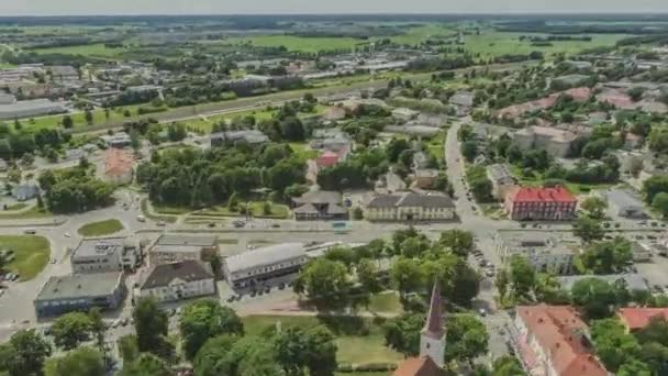 Paesaggio Urbano Con Edifici Moderni Filmati Aerei — Video Stock